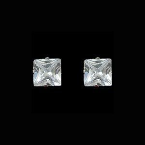 BRINCO EM PRATA 950 COM ZIRCONIA CARRE DE 3 MM
